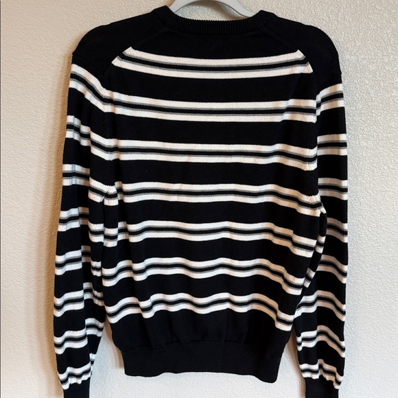 Brooks Brothers Black and White Striped Crewneck Sweater - Picture 3 of 3
